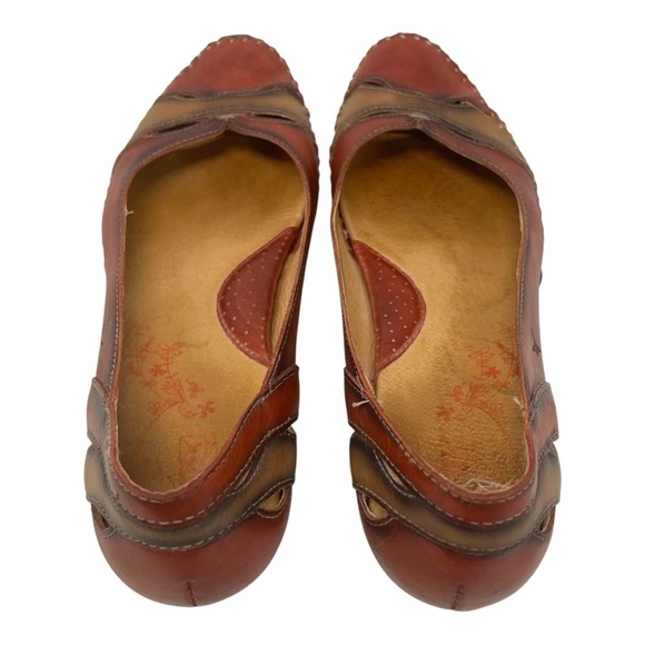 Pikolinos Red & Brown Leather Bohemian Slip On Comfort Shoes Women’s 42 - Picture 8 of 13